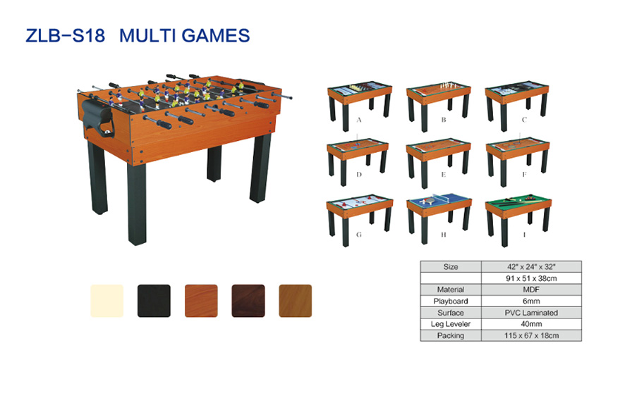 8杆多功能桌上足球机ZLB-S18