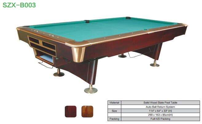 美式实木台球桌SZX-B003详细参数