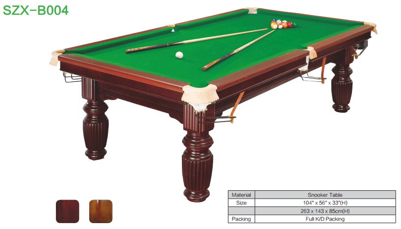 标准尺寸规格美式实木台球桌SZX-B004
